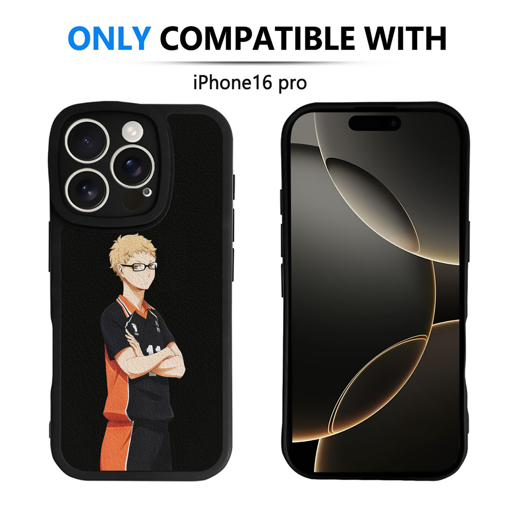 （画像用） ハイキュー!! Haikyu!! 【iPhone 16シリーズ対応】シリコンスマホケース（レザー調） 材質：シリコン